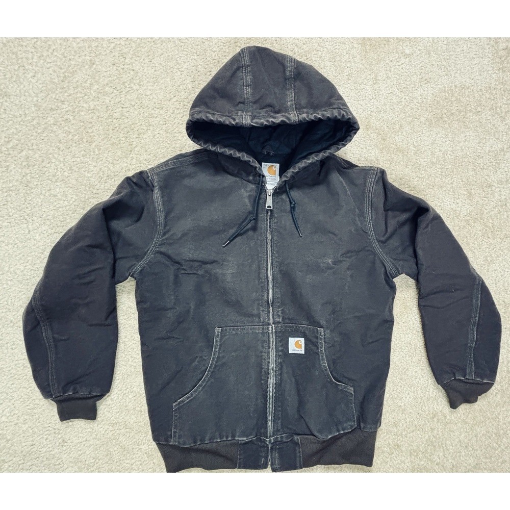 Carhartt WJ130 Brown Duck Insulated Active Jacket Hooded Women’s Medium